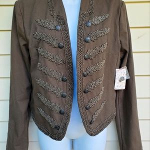 Free People Army Green Short Jacket